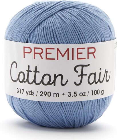Premier Yarns Cotton Fair Solid Yarn, Slate Grey in Kuwait