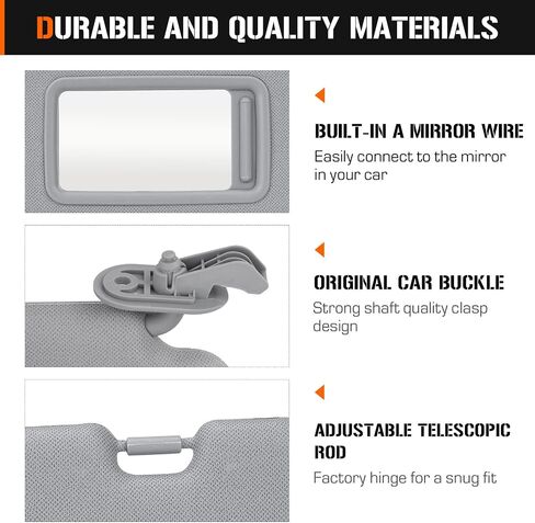 Sun Visor لعام 2011-2015 Hyundai Elantra ، جانب السائق الأيسر Gray Sunvisor Replacement 852103x000TX in Kuwait