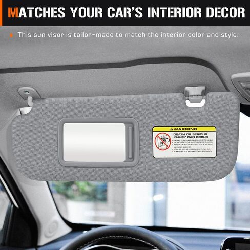Sun Visor لعام 2011-2015 Hyundai Elantra ، جانب السائق الأيسر Gray Sunvisor Replacement 852103x000TX in Kuwait