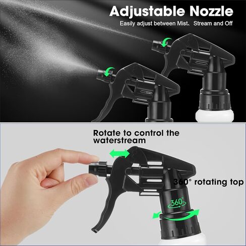 12 قطعة من زجاجات الرش البلاستيكية سعة 32 أونصة، زجاجات رش شديدة التحمل مضادة للتسرب، زجاجة مياه فارغة للحيوانات الأليفة، حلول تنظيف للحيوانات الأليفة، زراعة رذاذ الكحول مع فوهة قابلة للتعديل وملصق (أزرق، أبيض) in Kuwait