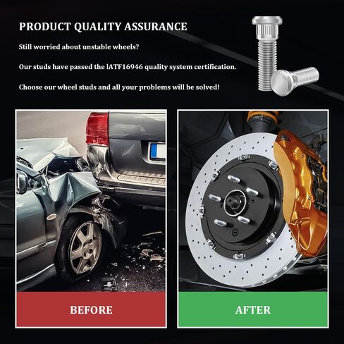 5PCS M12x1.5 Car Wheel Studs, Wheel Bolts, 90942-02049 90942-02037 Steel Tire Studs, Car Accessories Lug Bolts Secure Wheel Hubs Compatible with Toyota Prizm Nova ES300 IS250 (5PCS) in Kuwait
