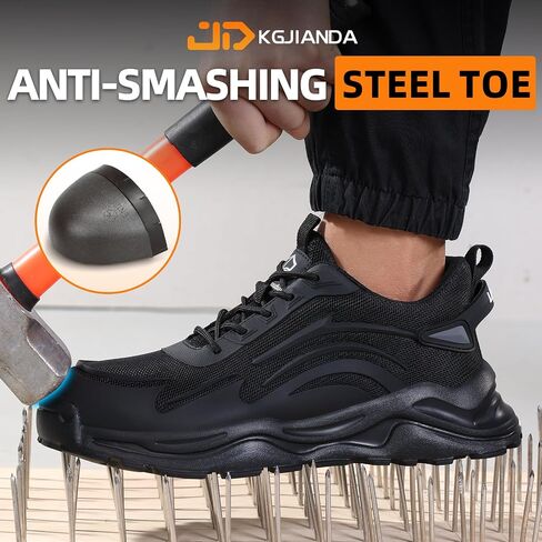 Steel Toe Tennis Shoes for Men Steel Toe Shoes for Men Women Lightweight Work Sneakers Comfortable Construction Safety Sneakers Indestructible Work Shoe Puncture Proof Tennis Shoe in Saudi Arabia