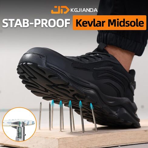Steel Toe Tennis Shoes for Men Steel Toe Shoes for Men Women Lightweight Work Sneakers Comfortable Construction Safety Sneakers Indestructible Work Shoe Puncture Proof Tennis Shoe in Saudi Arabia