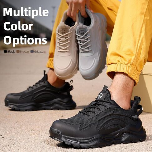 Steel Toe Tennis Shoes for Men Steel Toe Shoes for Men Women Lightweight Work Sneakers Comfortable Construction Safety Sneakers Indestructible Work Shoe Puncture Proof Tennis Shoe in Saudi Arabia