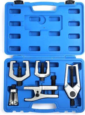 5pc Ball Joint Separator, Splitter Removal Kit, Ball Joint Removal Tool Set Pitman Arm Puller, Tie Rod End Tool Set for Front End Service (Blue) in Saudi Arabia
