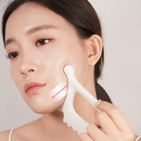 Royrosa® 로이로사 매직괄사 k-beauty ، 100 ٪ من السيراميك غواشا ، وعلاج الوخز بالإبر وجسم ، وتقليل الخطوط الدقيقة والتجاعيد ، المصنوعة في كوريا الجنوبية (Royrosa Guasha) in Kuwait