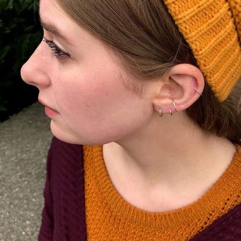 5-10 أزواج أقراط ذهبية فضية صغيرة للنساء ، أقراط الفولاذ المقاوم للصدأ مجموعة رجالي خفيفة الوزن رقيقة النيكل الخالية من النيكل الخالي من النيكل in Kuwait