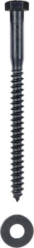 3/8 x 3 (50 Pack) Lag Screw Kit, 50 Screws and 50 washers, Ceramic Black Ruspert Coating for Exterior Use by Makers Bolt in Saudi Arabia