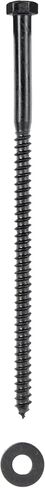 3/8 x 3 (50 Pack) Lag Screw Kit, 50 Screws and 50 washers, Ceramic Black Ruspert Coating for Exterior Use by Makers Bolt in Saudi Arabia