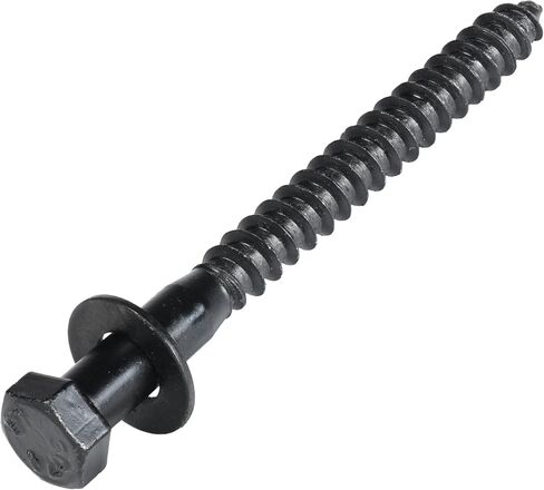 3/8 x 3 (50 Pack) Lag Screw Kit, 50 Screws and 50 washers, Ceramic Black Ruspert Coating for Exterior Use by Makers Bolt in Saudi Arabia