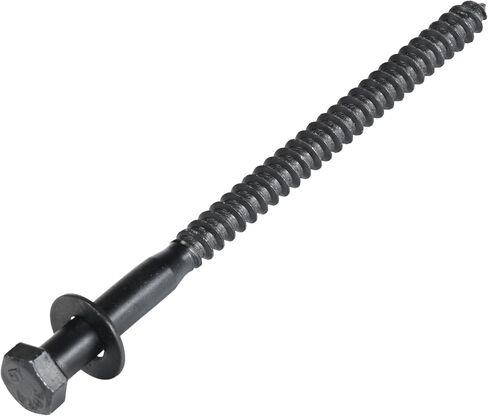 3/8 x 3 (50 Pack) Lag Screw Kit, 50 Screws and 50 washers, Ceramic Black Ruspert Coating for Exterior Use by Makers Bolt in Saudi Arabia