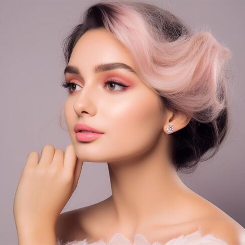 Spiritlele 12 أزواج صغيرة صغيرة مكعبات الزركونيا الأقراط المغناطيسية مقطع على أقراط غير ثقب مجموعة للجنسين 4MM-7MM in Kuwait