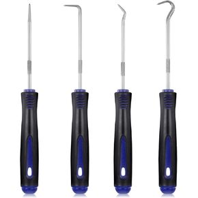 Giantree 4pcs اختيار وخطاف مجموعة ، مجموعة اختيار القفل مجموعة القفل ، خطاف السيارات الدقيق أداة إزالة سهلة لختم زيت السيارات ، مجموعة مزيل الخطاف وإزالة الأجزاء الصغيرة