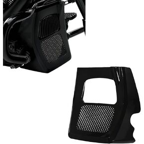 Gloss Black Chin Spoiler Cover Cover Cover Cover متوافق مع Harley Touring Street Road Glide FLHX FLTR 2017-2023