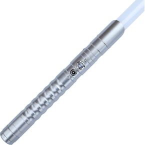 KYBERS Basic Series Light Saber with 11 Colors Changeable Metal Hilt RGB Sabre Toy for Kids and Adults (Silver)