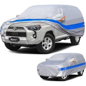 SUV Car Cover Custom Fit for Honda Pilot (2013-2025), Waterproof All Weather Full Exterior Covers for Automobiles, Rain Sun Protector Car Cover Outdoor. Gray and Blue