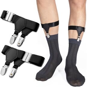 STAY GENT Men Sock Suspenders, Sock Garters for Men, Soft Sock Holders