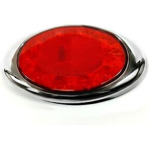 Kaper II L15-0105 Red/Chrome Dot Stop Stop Turn/Tail Reflector ، 1 Pack