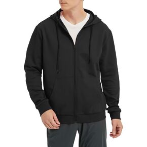 Men's Lightweight Zip Up Hoodie Long Sleeve Sweatshirt Athletic Slim Fit Basic Jacket with Pockets(Regular & Tall)