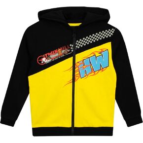 Hot Wheels Boys Hoodie | Race Car Boys Zip Up Hoodie | 100% Cotton Kids Hoodie | Multicoloured | 4 Multicolor