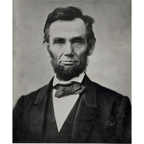 صورة أبراهام لنكولن - عمل فني تاريخي من عام 1863 - (8 "× 10") - شبه لامع