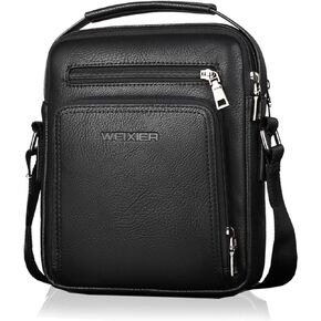 Mens Shoulder Bags Crossbody,Leather Sling Bag for Men Adjustable Small Messenger Bag Travel Business Handbag