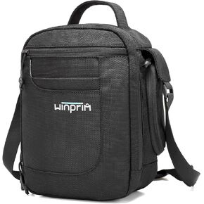 Men's & Women's Small Crossbody Bag – Water-Resistant Mini Shoulder Satchel for Travel, Work & Daily Use, Lightweight Canvas Messenger Bag Fits 9.7" Tablet & Passport