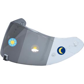 Photochromic Visor Compatible With R420,R1 Air,T520,ST1400 Replacement Transition Motorcycle Helmet Face Shield Visor (R1 Air,T520,ST1400 Clear To Smoke)