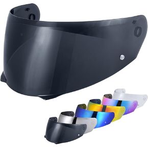 VCOROS I90 Helmet Shield Replacement, I90 Helmet Visor Shield Compatible with HJ-33 Helmet Accessories (Chrome Silver)