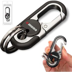 Men's Car Key Chain, Personalized Creative Stainless Steel Car Keychain for Men, Anti-Loss Heavy Duty Metal Key Ring