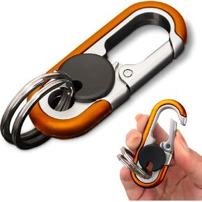 Men's Car Key Chain, Personalized Creative Stainless Steel Car Keychain for Men, Anti-Loss Heavy Duty Metal Key Ring in Kuwait