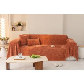 غطاء أريكة Amwan Soft Chenille ، غطاء الأريكة لأريكة الأريكة ، أريكة الأريكة ، أريكة ، غطاء أريكة سميكة محترقة للكلاب ، القطط ، 1 قطعة أثاث كام