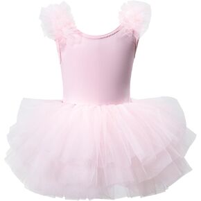 KARETT Toddler Ballet Outfit Sleeveless with Snap Gymnastics Leotards for Girls 1-7Y
