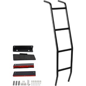 Areyourshop Black 4Runner Ladder Rear Tailgate Hatch Ladder Rack Hatch Ladder Roof Tailgate Step with Accessories for Toyota 4Runner 5th Gen 2010-2024, 4-Step
