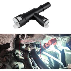 HVAC Heater Inlet Hose Tee Connector, Heater Hose Connector, T-Connector Three-Way Cooling Water Pipe Joint, 15055343 15055342 Heater Inlet Hose Fitting Compatible with Chevy (Black) in Kuwait