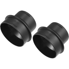 Car Air Ducting Connector Straight Air Heater Duct Joiner Connector Pipe 75mm to 60mm Black (Set of 2)