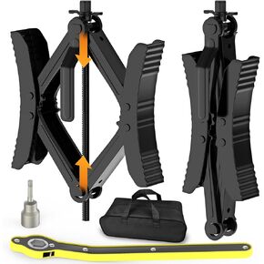 WELLUCK Camper Wheel Chock Stabilizer 2 Sets for RV Travel Trailer Heavy Duty X-Shaped RV Chocks Anti-Move Tire Wheel Chock, Fits 3.5" to 12" Wheel Gaps