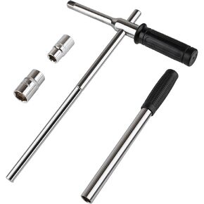 23" Extended Lug Wrench - 4 Way Heavy Duty Tire Iron Lug Wrench with Storage Bag, Labor Saving Lug Nut Removal Tool & Standard Sockets (17mm/19mm/21mm/23mm) for Car Wheel Maintenance
