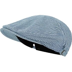 Croogo Vintage Men's Cotton Newsboy Hat Ivy Golf Cabbie Hat Gatsby Driving Hat Denim Cotton Beret Hats for Daily