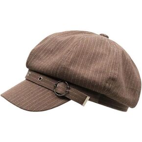 Newsboy Beret Caps for Women Cap Stripe Autumn Spring Winter Cabbie Painter Paperboy Hats