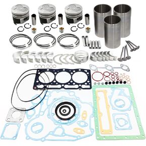 D1105 Overhaul Rebuild Kit Compatible with Kubota D1105 Engine KX41 KX36-2 KX41-2 U25S Excavator F2400 F2560E F2880 F2680E B1750D B1750E Tractor Replacement Parts
