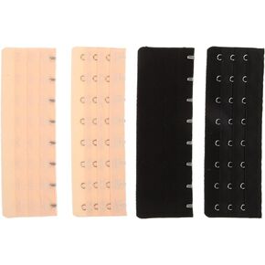 Valiclud 4pcs Bra Extender 8 Hooks 3 خطوط صدرية BRA مقاطع ناعمة ناعم مريح حزام سوار الاستبدال للبنات حمالة صدرية