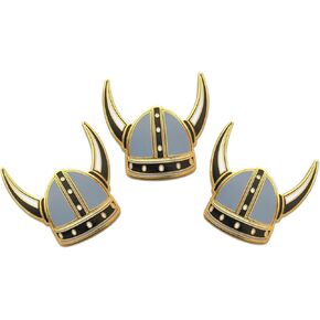 Novel Merk Viking Helmet – Nordic Cultural Lapel Pin, Hat Pin & Tie Tack Set with Clutch Back