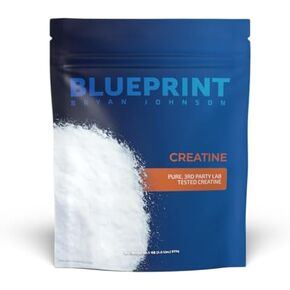 Blueprint Bryan Johnson Creatine Monohydrate Powder - ملحق الكرياتين لباني العضلات والانتعاش - يعزز القوة والدعم المعرفي والتحمل (100 حصص)