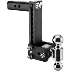 B & W Trailer Hitches Tow & Stow Trouble Trailer Hitb Ball Mount - Fits 2 "Receiver ، Dual Ball (2" × 2-5/16 ") ، 9" Drop ، 10،000 GTW - TS10043B