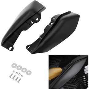 Mid Frame Air Heat Deflectors Compatible for Harley Touring Street Glide Electra Glide Road King 2009-2016 Models Without Cool Flow Fan (Matte Black)