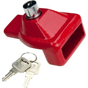 VULCAN Glad Hand Lock with Red Powder Coat and 2 Keys - Forged Steel
