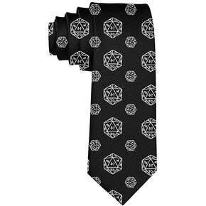 Men Black Dice Novelty Necktie Great For Wedding Party Groom Groomsmen
