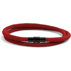 Elegatto Alchor Loop Premium Rope Bracelet للرجال | نايلون البحرية الحبل مع قفل الفولاذ المقاوم للصدأ الأسود | مقاومة للماء ومقاومة أساور مصمم الرجال