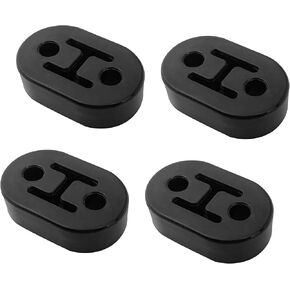 QUACC 4 PCS شماعات كاتم الصوت العادم Universal Car العادم ، شماعات عادم مطاطية 2 ثقب لمعظم السيارات شاحنة شاحنة SUV (أسود)